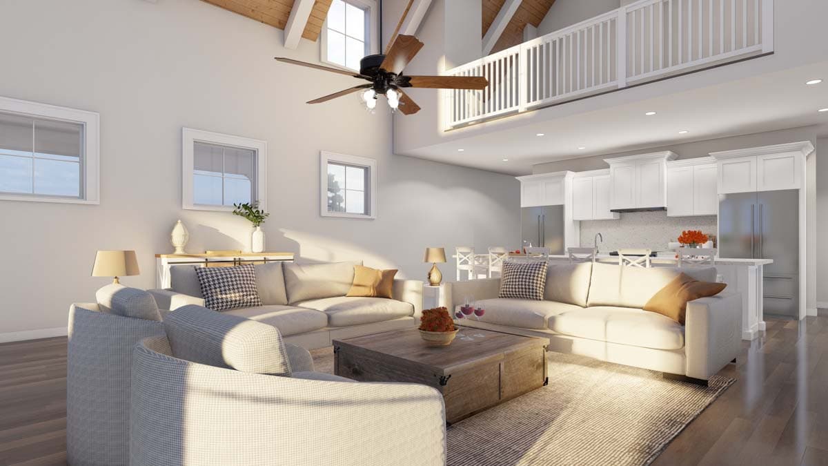 Plan 70883MK: Modern Farmhouse with Wrap Around Porch and Detached Garage - 3033 Sq Ft - Image #8 - Country, Farmhouse, Modern Farmhouse