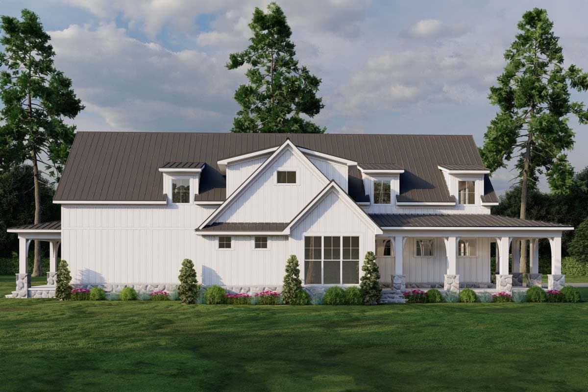 Plan 70883MK: Modern Farmhouse with Wrap Around Porch and Detached Garage - 3033 Sq Ft - Image #15 - Country, Farmhouse, Modern Farmhouse