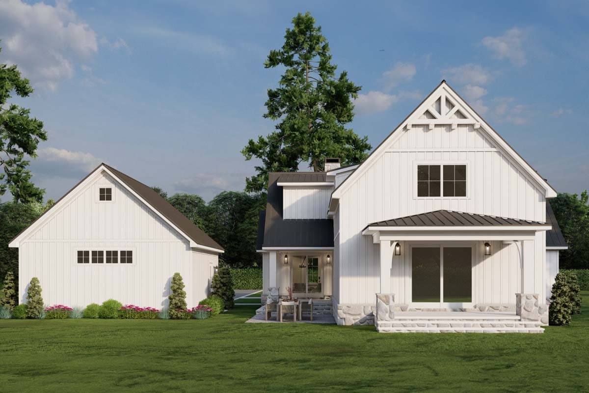 Plan 70883MK: Modern Farmhouse with Wrap Around Porch and Detached Garage - 3033 Sq Ft - Image #16 - Country, Farmhouse, Modern Farmhouse