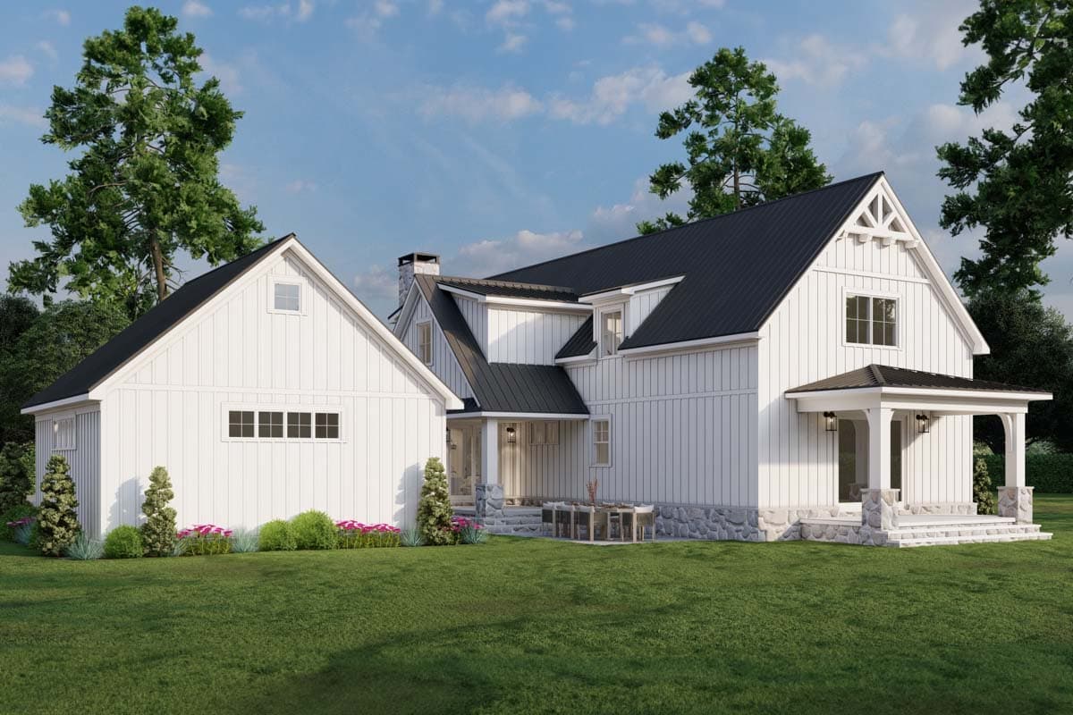 Plan 70883MK: Modern Farmhouse with Wrap Around Porch and Detached Garage - 3033 Sq Ft - Image #18 - Country, Farmhouse, Modern Farmhouse