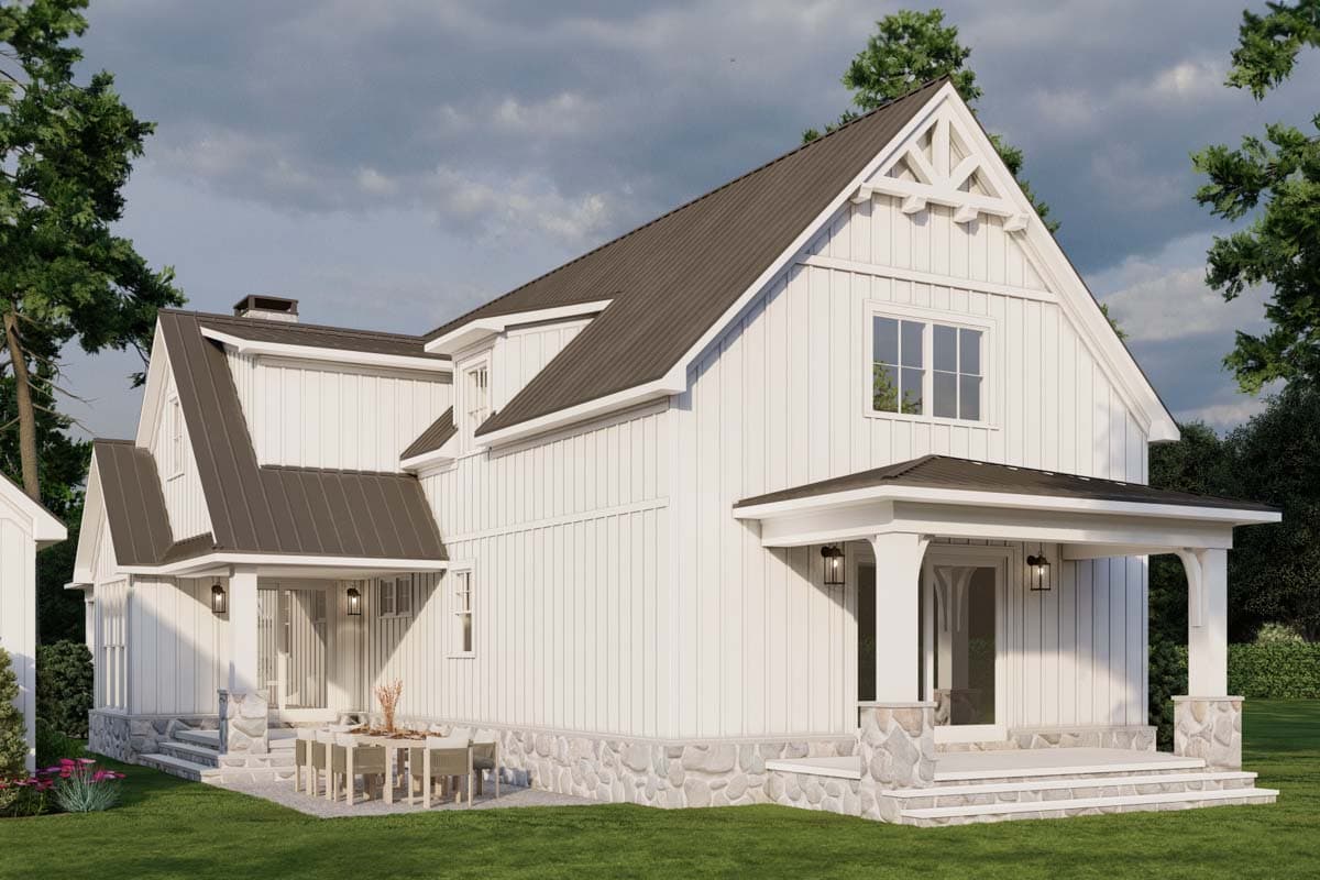 Plan 70883MK: Modern Farmhouse with Wrap Around Porch and Detached Garage - 3033 Sq Ft - Image #19 - Country, Farmhouse, Modern Farmhouse