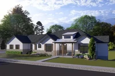 One-Story House Plan with Lower Level Expansion - 2690 Sq Ft