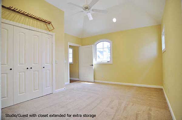 Plan 36170TX: Narrow Home Plan with His and Her Bathrooms - Image #9 - European, Tudor