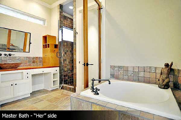 Plan 36170TX: Narrow Home Plan with His and Her Bathrooms - Image #12 - European, Tudor