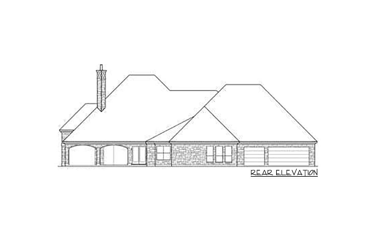 Plan 36181TX: 4-Bed House Plan with Spacious Family Room - Image #7 - European