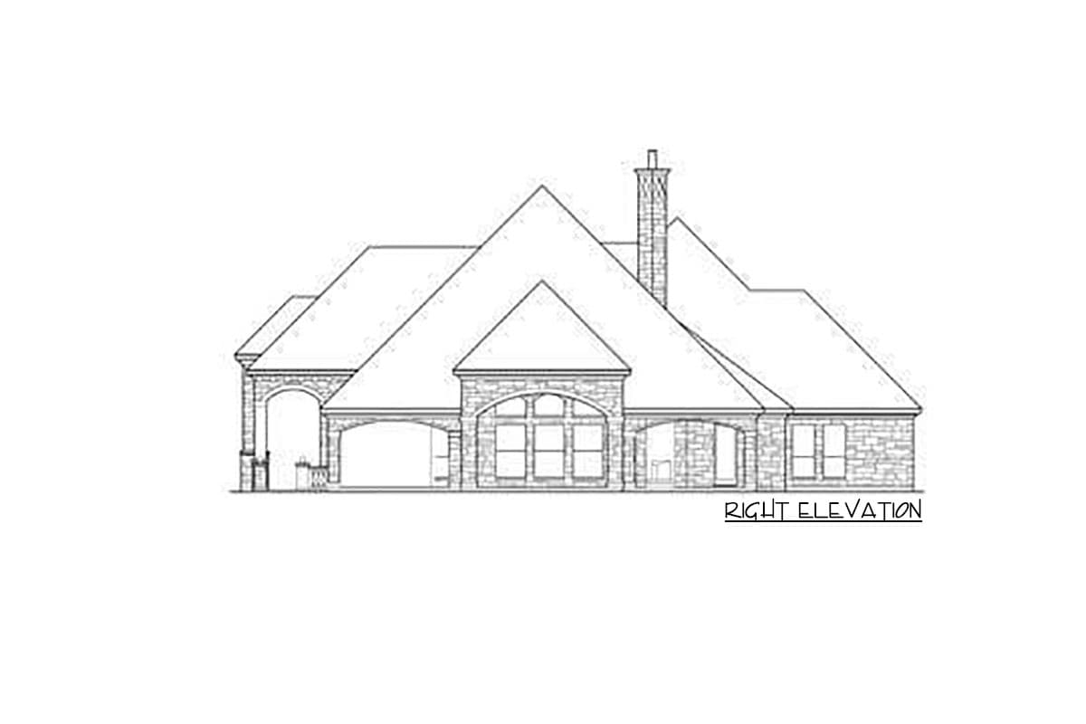 Plan 36181TX: 4-Bed House Plan with Spacious Family Room - Image #8 - European