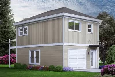 One-Bed ADU-Friendly House Plan - 646 Sq Ft