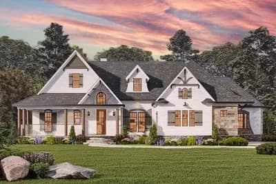 1-Story Craftsman Mountain House Plan with Angled Family Room - 2648 Sq Ft