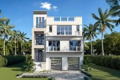 3-Story Contemporary House Plan with Optional Apartment - 3812 Sq Ft