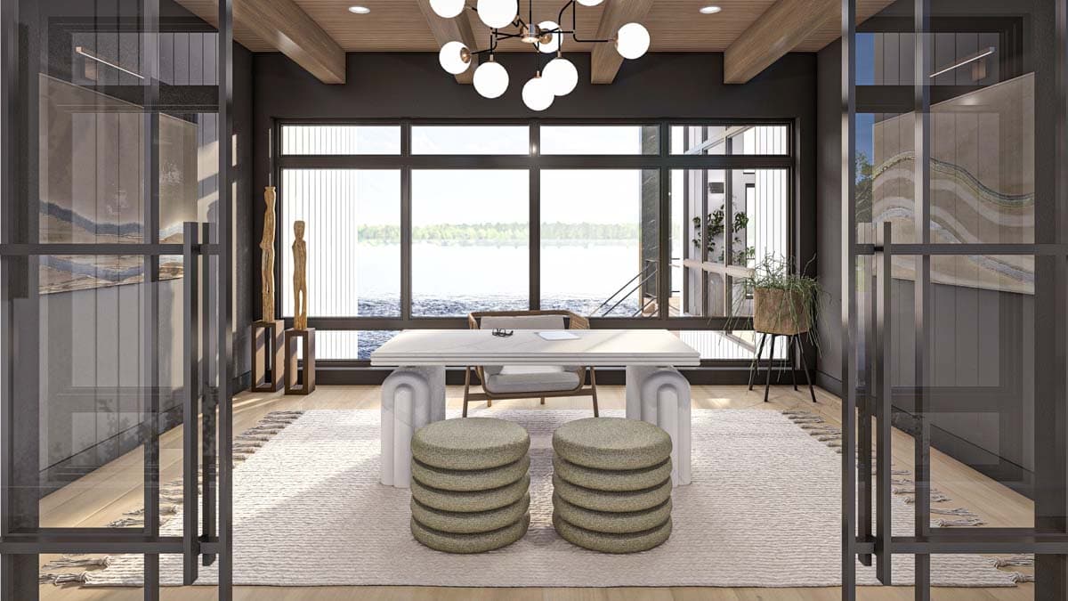 Plan 623351DJ: Expanded Modern Mountain Style House Plan with 2 Beds - 2872 Sq Ft - Image #13 - Mid Century Modern, Modern, Mountain