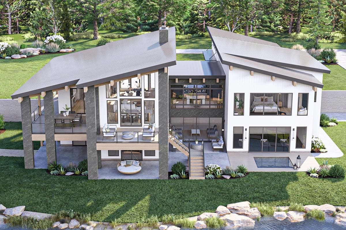 Plan 623351DJ: Expanded Modern Mountain Style House Plan with 2 Beds - 2872 Sq Ft - Image #17 - Mid Century Modern, Modern, Mountain