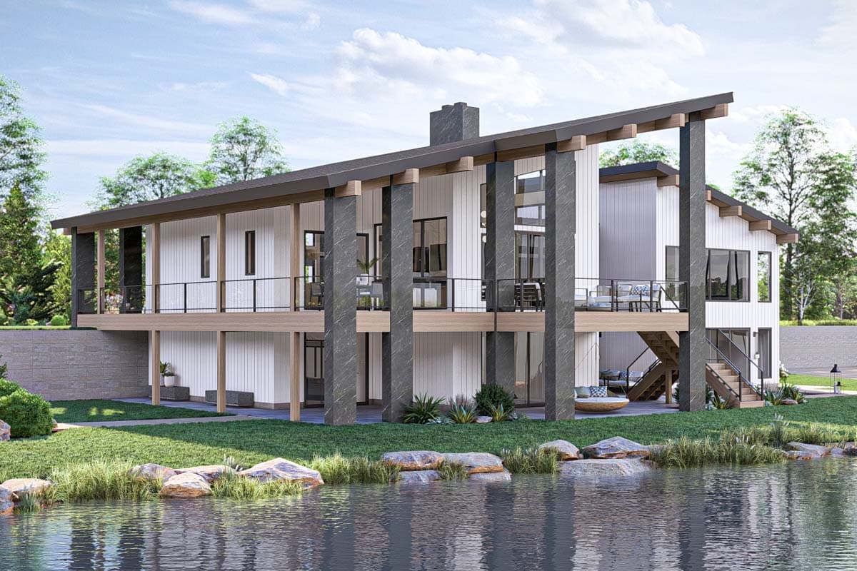 Plan 623351DJ: Expanded Modern Mountain Style House Plan with 2 Beds - 2872 Sq Ft - Image #18 - Mid Century Modern, Modern, Mountain