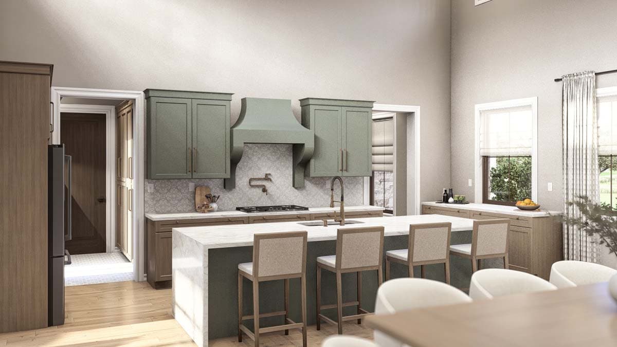 Plan 623353DJ: Texas Hill Country Syle House Plan with 3-Car Garage - 2744 Sq Ft - Image #10 - Country, Hill Country, Transitional