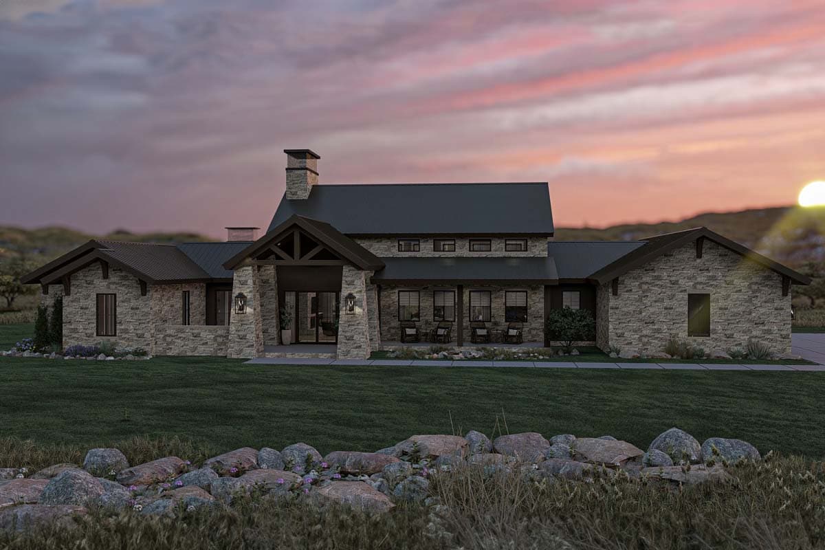 Plan 623353DJ: Texas Hill Country Syle House Plan with 3-Car Garage - 2744 Sq Ft - Image #15 - Country, Hill Country, Transitional