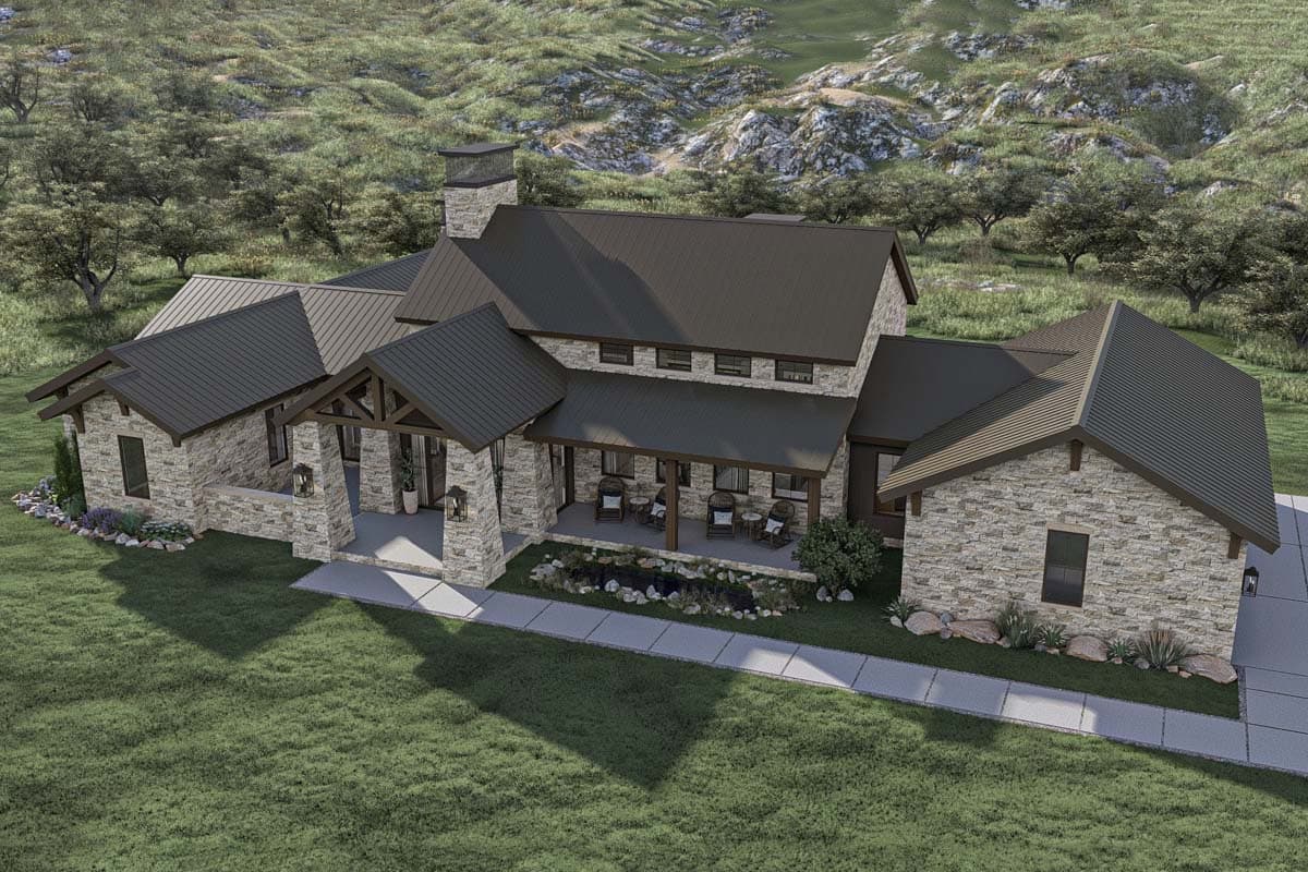 Plan 623353DJ: Texas Hill Country Syle House Plan with 3-Car Garage - 2744 Sq Ft - Image #18 - Country, Hill Country, Transitional