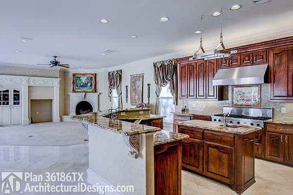 Plan 36186TX: Luxury with Central Courtyard - Image #7 - European, Mediterranean, Traditional