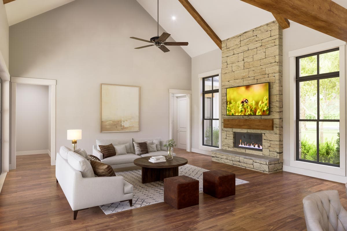 Plan 915060CHP: Modern Farmhouse House Plan for a Very Wide Lot - 3365 Sq Ft - Image #6 - Hill Country, Modern Farmhouse, New American, Ranch