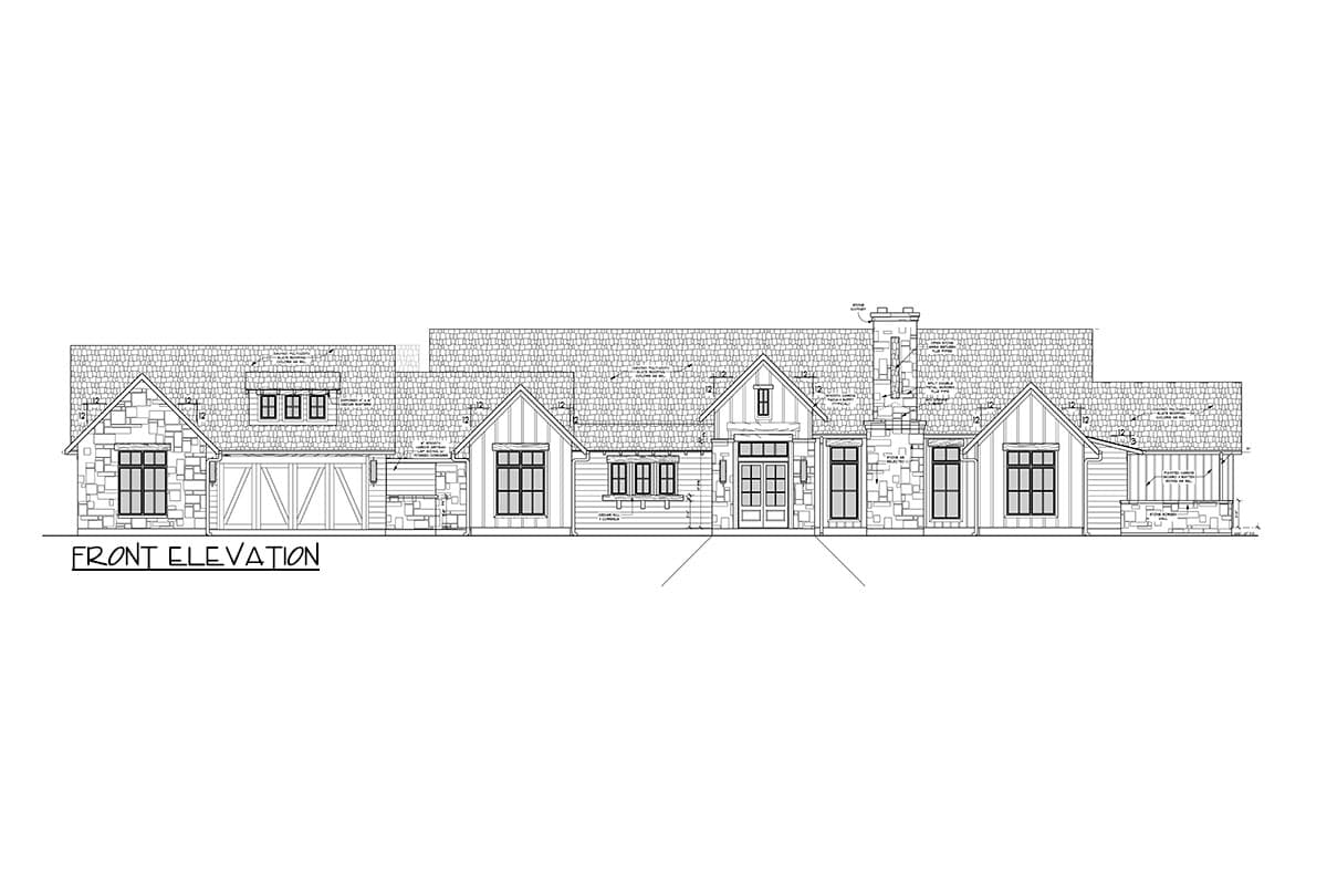 Plan 915060CHP: Modern Farmhouse House Plan for a Very Wide Lot - 3365 Sq Ft - Image #10 - Hill Country, Modern Farmhouse, New American, Ranch