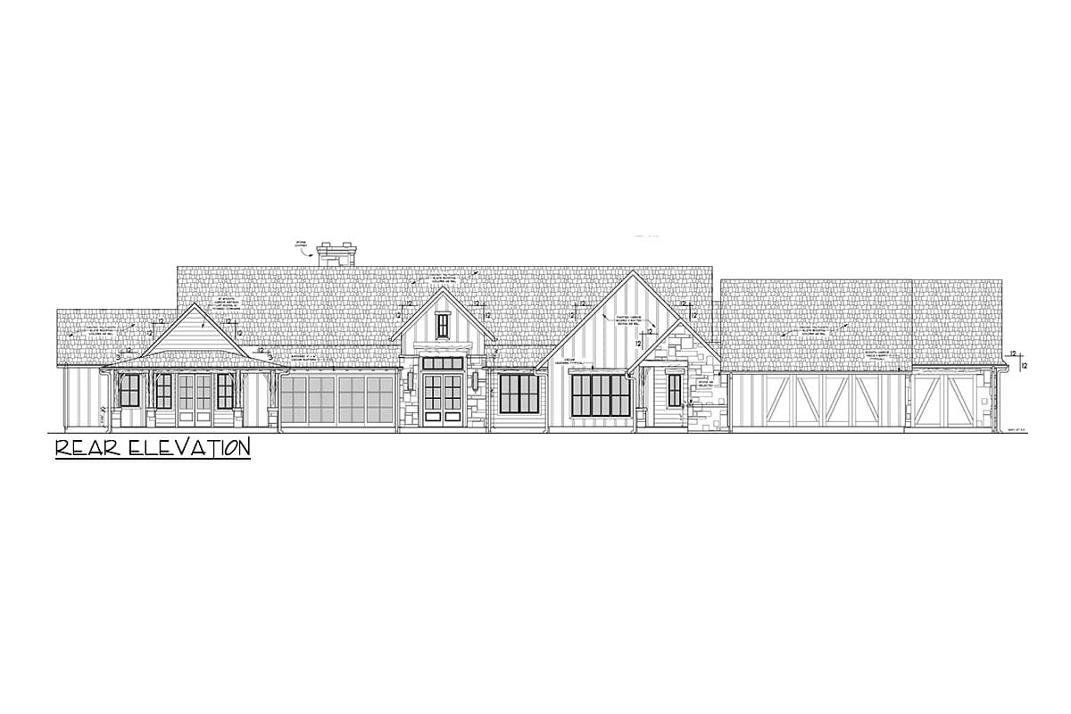 Plan 915060CHP: Modern Farmhouse House Plan for a Very Wide Lot - 3365 Sq Ft - Image #12 - Hill Country, Modern Farmhouse, New American, Ranch