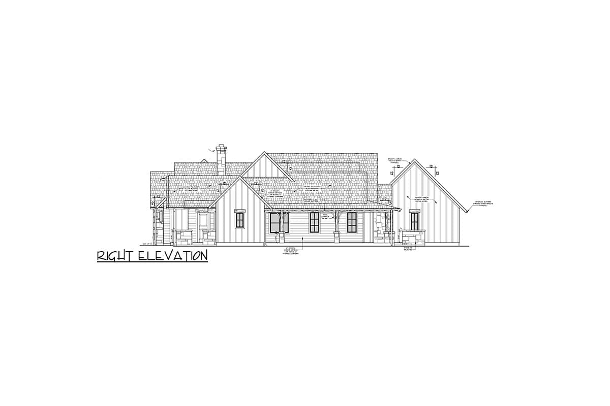 Plan 915060CHP: Modern Farmhouse House Plan for a Very Wide Lot - 3365 Sq Ft - Image #13 - Hill Country, Modern Farmhouse, New American, Ranch