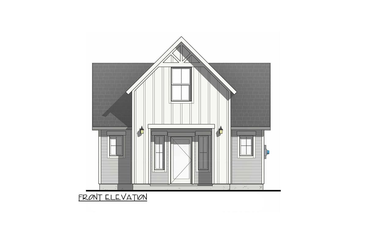 Plan 100325GHR: ADU with Upstairs Vaulted Sleeping Loft - 627 Sq Ft - Image #8 - Cabin, Cottage, New American