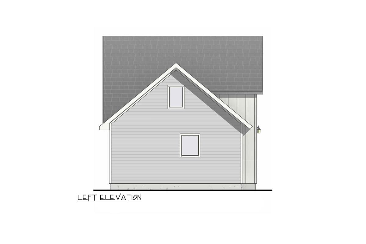 Plan 100325GHR: ADU with Upstairs Vaulted Sleeping Loft - 627 Sq Ft - Image #9 - Cabin, Cottage, New American