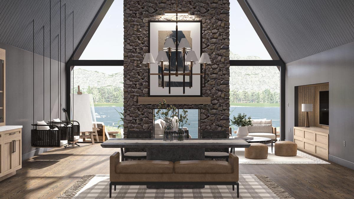 Plan 623354DJ: 3-Bedroom Modern A-Frame House Plan with Master Bedroom Upstairs - 2073 Sq Ft - Image #11 - A-Frame, Mid Century Modern, Mountain