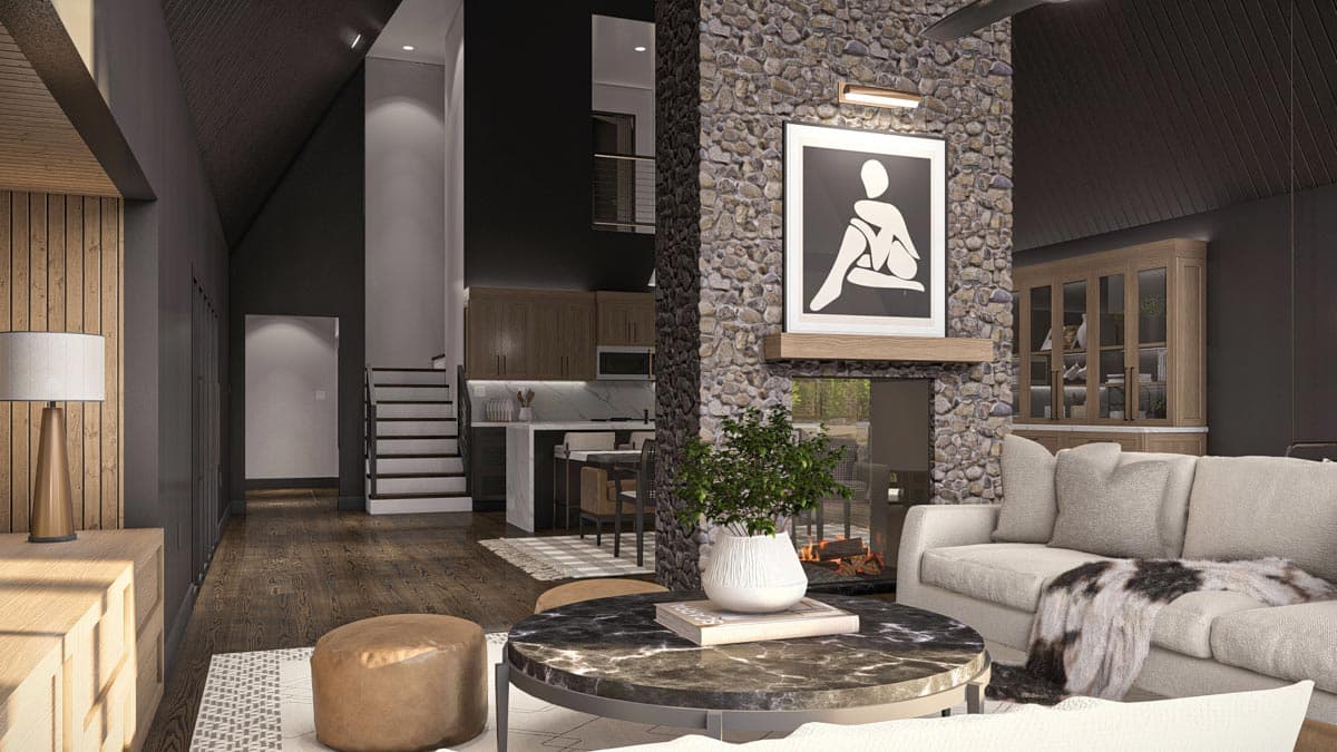 Plan 623354DJ: 3-Bedroom Modern A-Frame House Plan with Master Bedroom Upstairs - 2073 Sq Ft - Image #16 - A-Frame, Mid Century Modern, Mountain