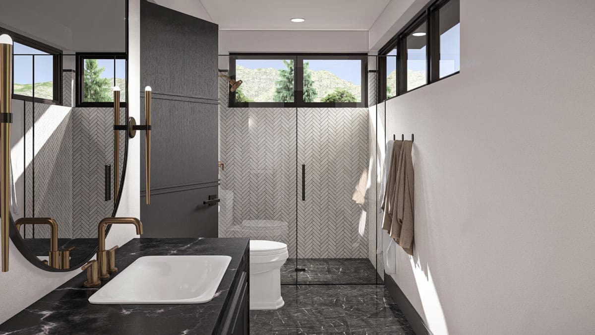 Plan 623354DJ: 3-Bedroom Modern A-Frame House Plan with Master Bedroom Upstairs - 2073 Sq Ft - Image #21 - A-Frame, Mid Century Modern, Mountain