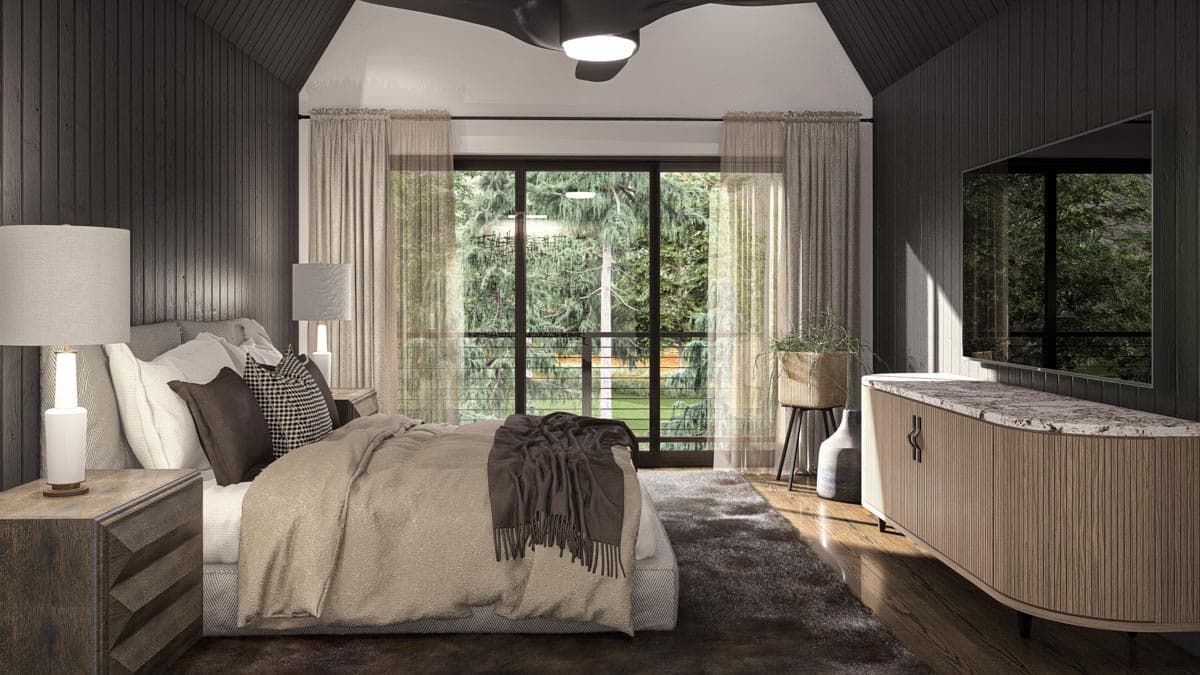 Plan 623354DJ: 3-Bedroom Modern A-Frame House Plan with Master Bedroom Upstairs - 2073 Sq Ft - Image #19 - A-Frame, Mid Century Modern, Mountain