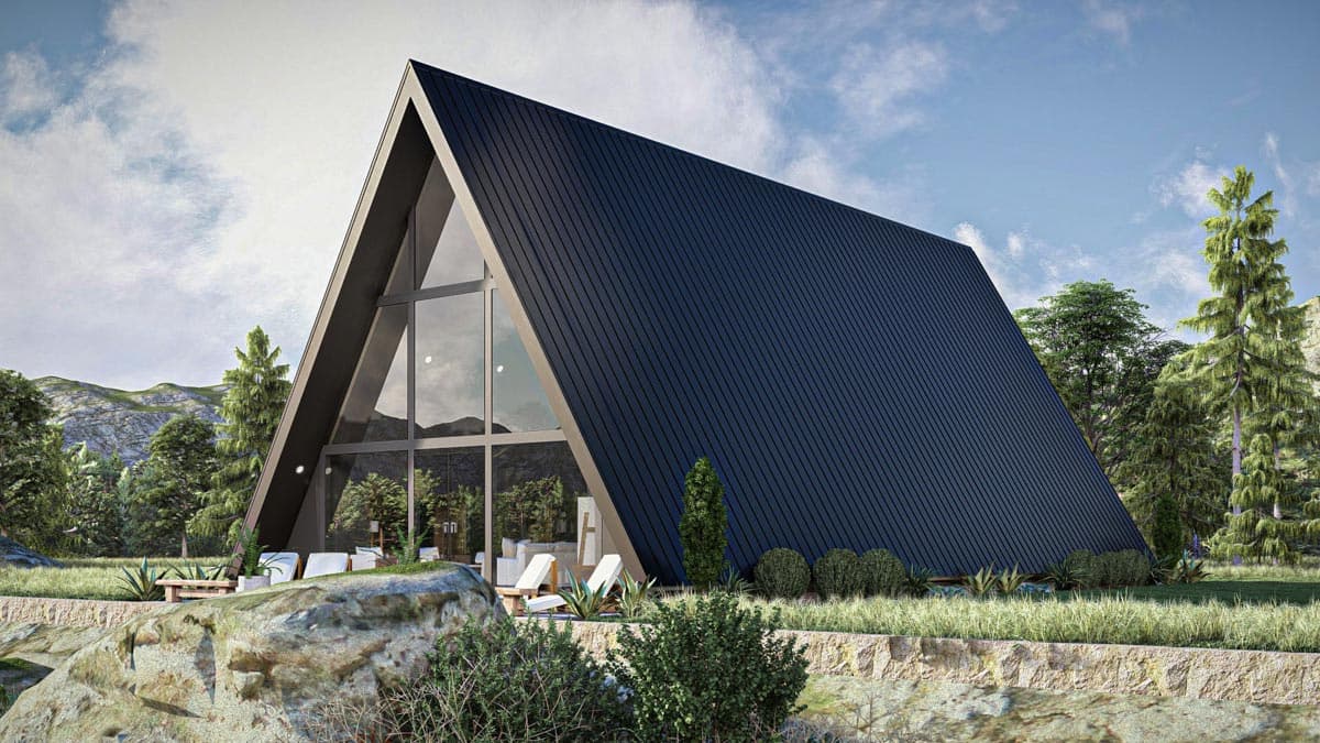 Plan 623354DJ: 3-Bedroom Modern A-Frame House Plan with Master Bedroom Upstairs - 2073 Sq Ft - Image #7 - A-Frame, Mid Century Modern, Mountain