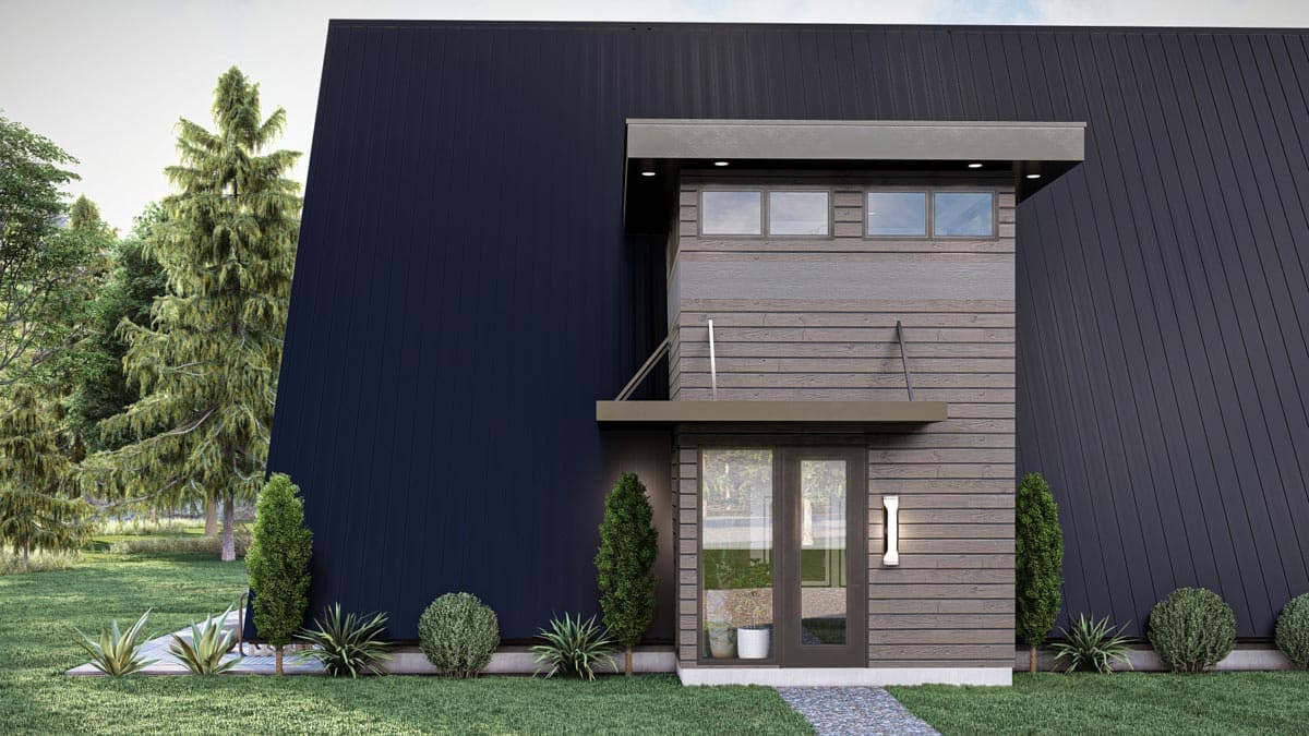 Plan 623354DJ: 3-Bedroom Modern A-Frame House Plan with Master Bedroom Upstairs - 2073 Sq Ft - Image #8 - A-Frame, Mid Century Modern, Mountain