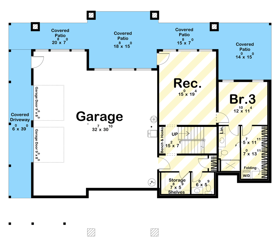 Plan 623355DJ: Lake House Plan with Wrap-Around Deck and Lower Level Expansion - 2148 Sq Ft - Floor Plan - Optional Lower Level Layout ($ Paid Option) - Beach, Craftsman, Mountain