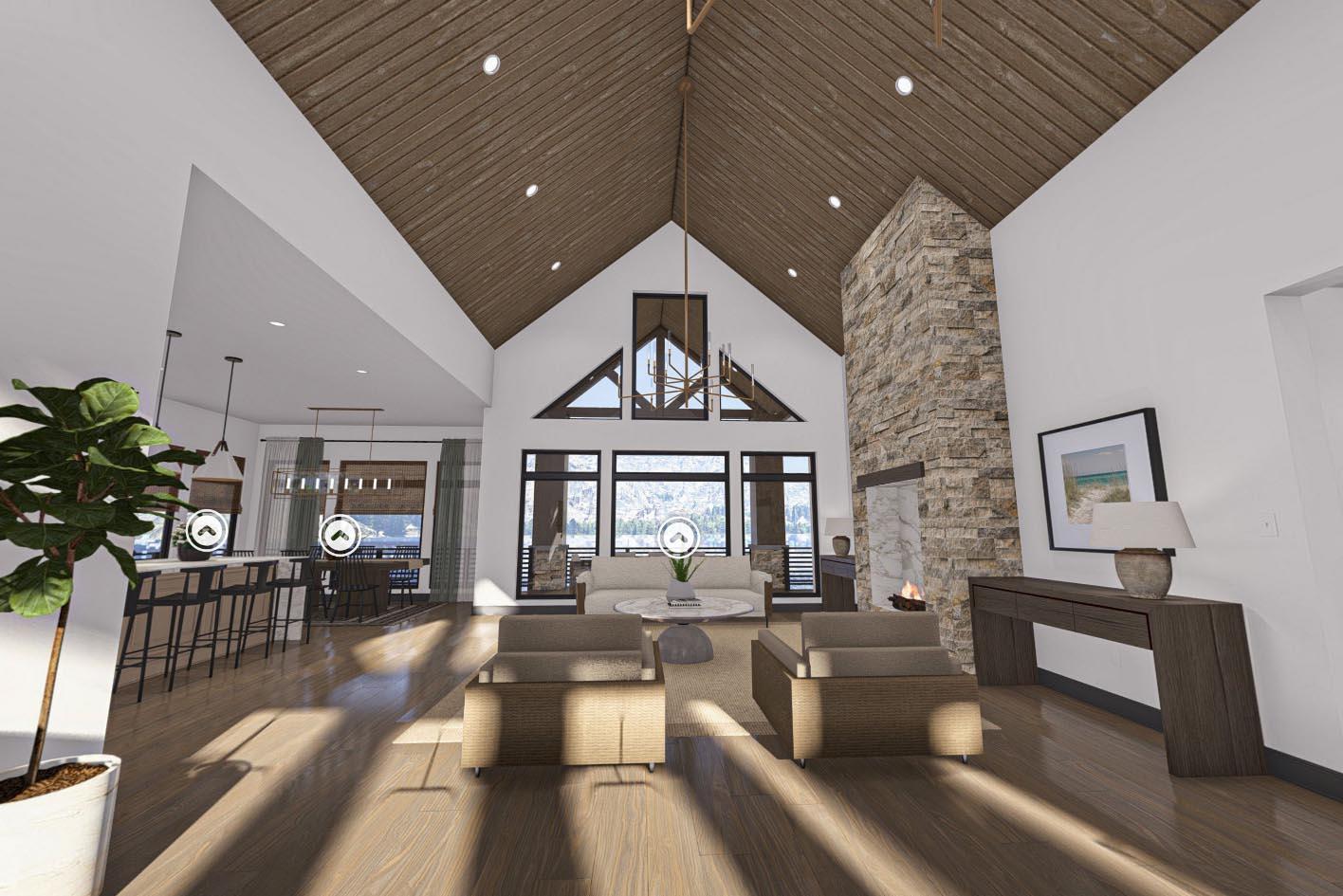 Plan 623355DJ: Lake House Plan with Wrap-Around Deck and Lower Level Expansion - 2148 Sq Ft - Virtual Tour Cover Image - Beach, Craftsman, Mountain
