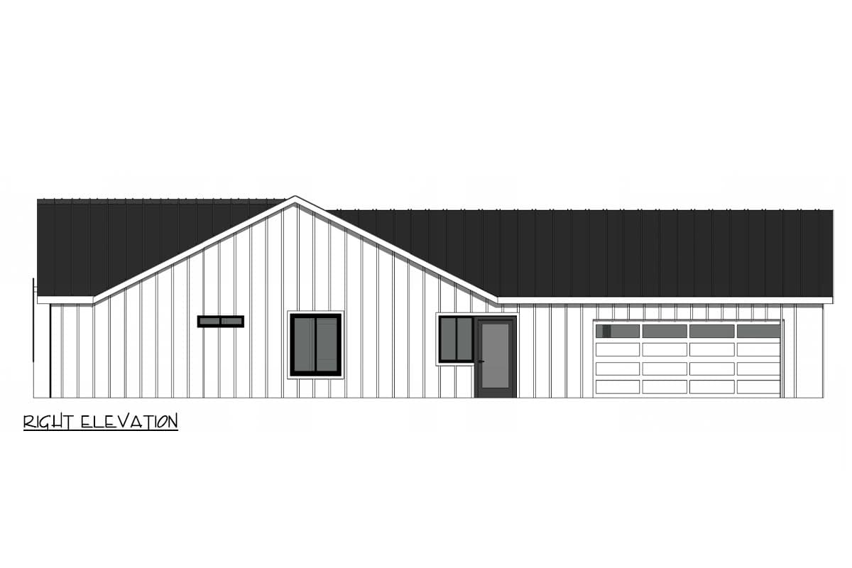 Plan 420143WNT: New American Farmhouse with Flex Room and 2- and 3-Car Garage Options - 2250 Sq Ft - Image #5 - Contemporary, Modern, New American, Ranch, Transitional