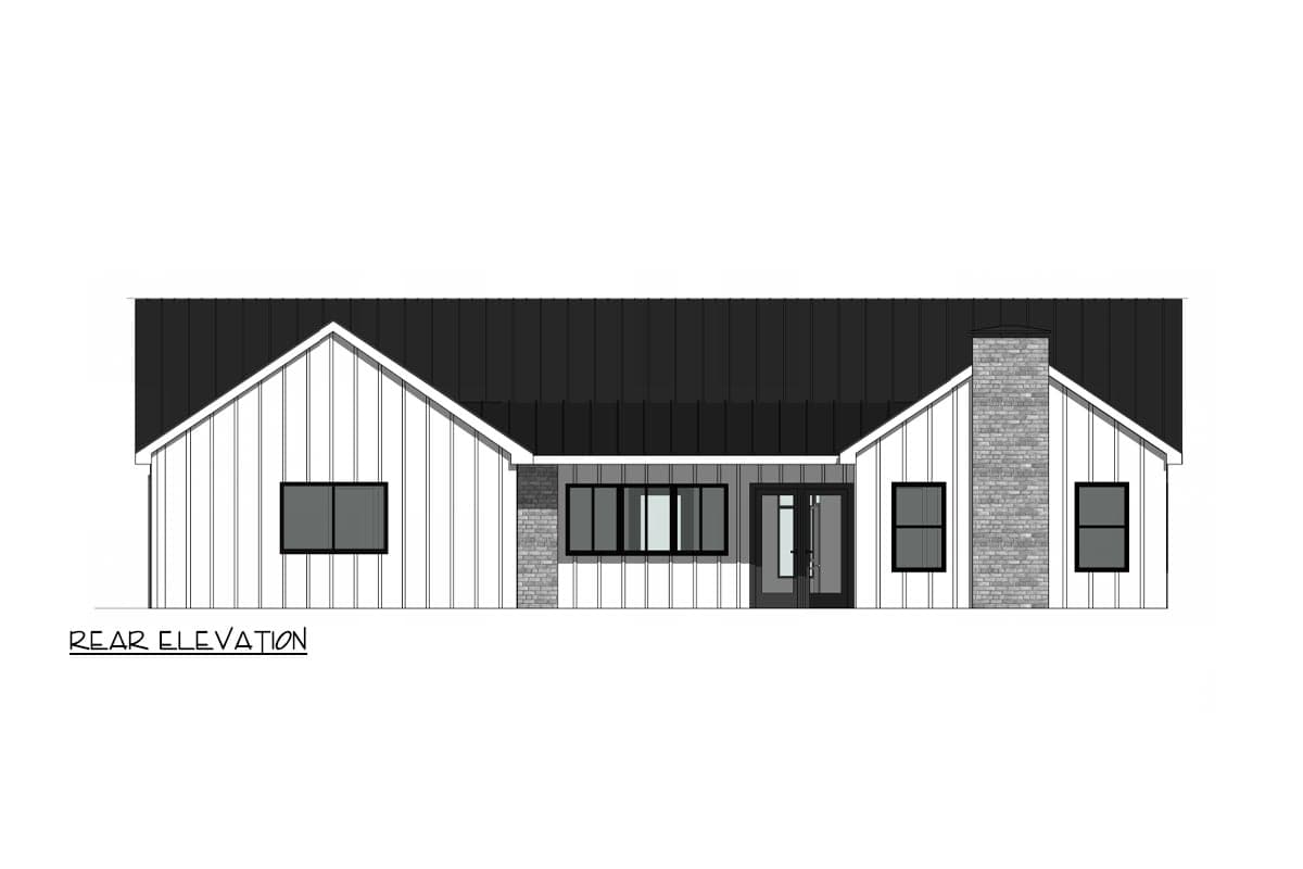 Plan 420143WNT: New American Farmhouse with Flex Room and 2- and 3-Car Garage Options - 2250 Sq Ft - Image #4 - Contemporary, Modern, New American, Ranch, Transitional