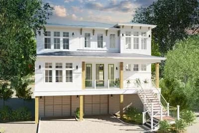 Low Country House Plan with 4 Beds and an Elevator for Ease of Access - 3121 Sq Ft
