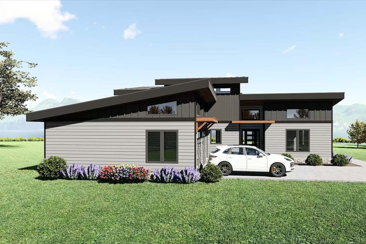 Plan 680315VR: 3 Bed 2 Bath Modern House Plan with 2-Car Garage - 2457 Sq Ft - Image #4 - Barndominium, Country, Ranch, Traditional