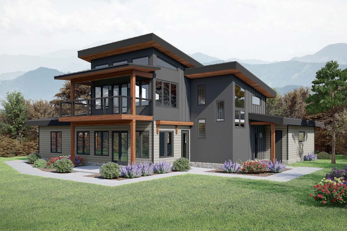 Plan 680315VR: 3 Bed 2 Bath Modern House Plan with 2-Car Garage - 2457 Sq Ft - Image #5 - Barndominium, Country, Ranch, Traditional