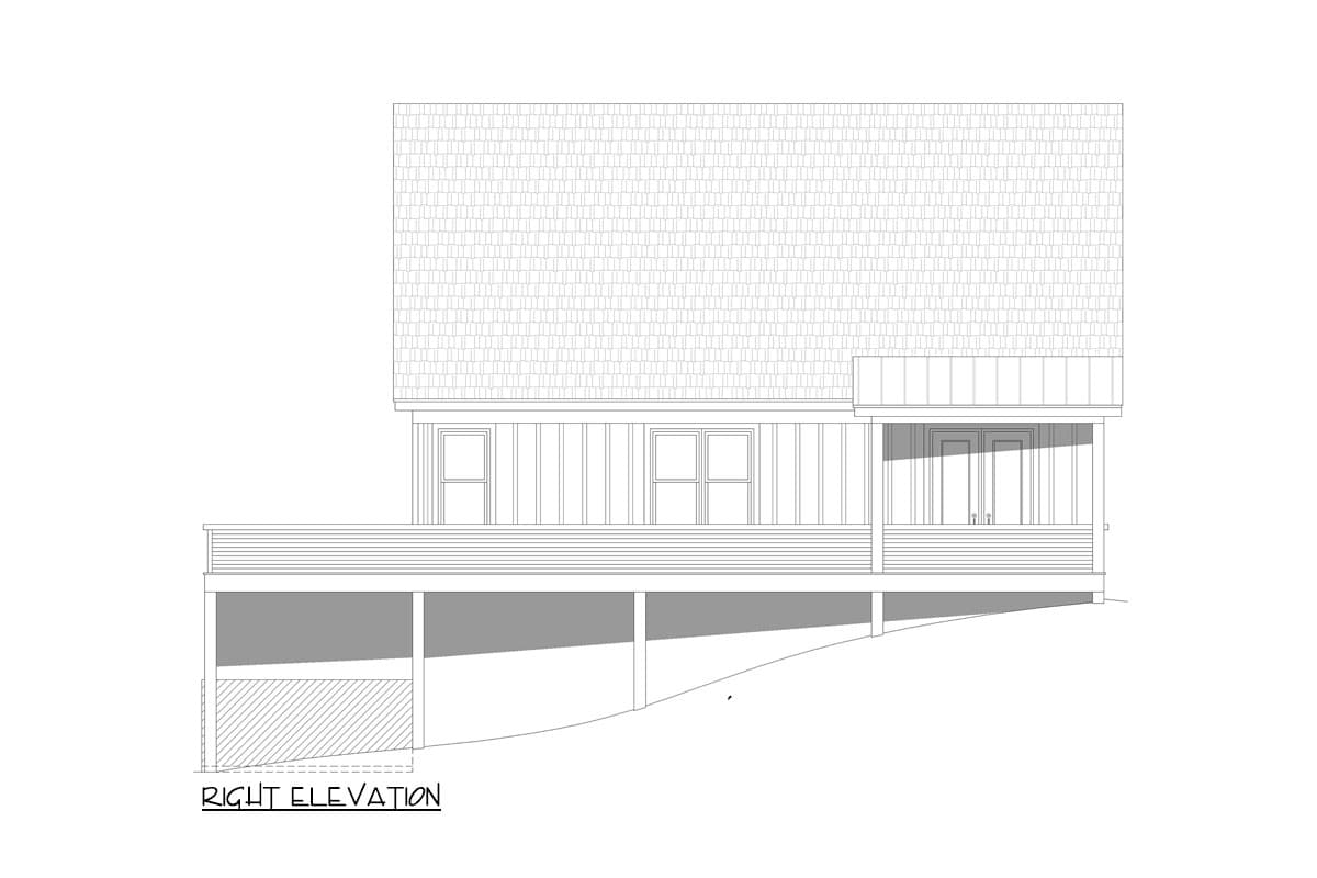 Plan 680319VR: Mountain Craftsman with 2 Car Garage and Option to Finish Basement - Image #5 - Craftsman, Mountain, Ranch, Rustic, Traditional