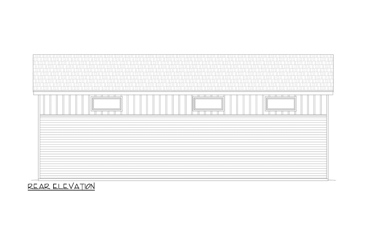 Plan 680320VR: 4-Car Garage with RV Parking and ADU Living Space Above - Image #4 - Carriage, Contemporary