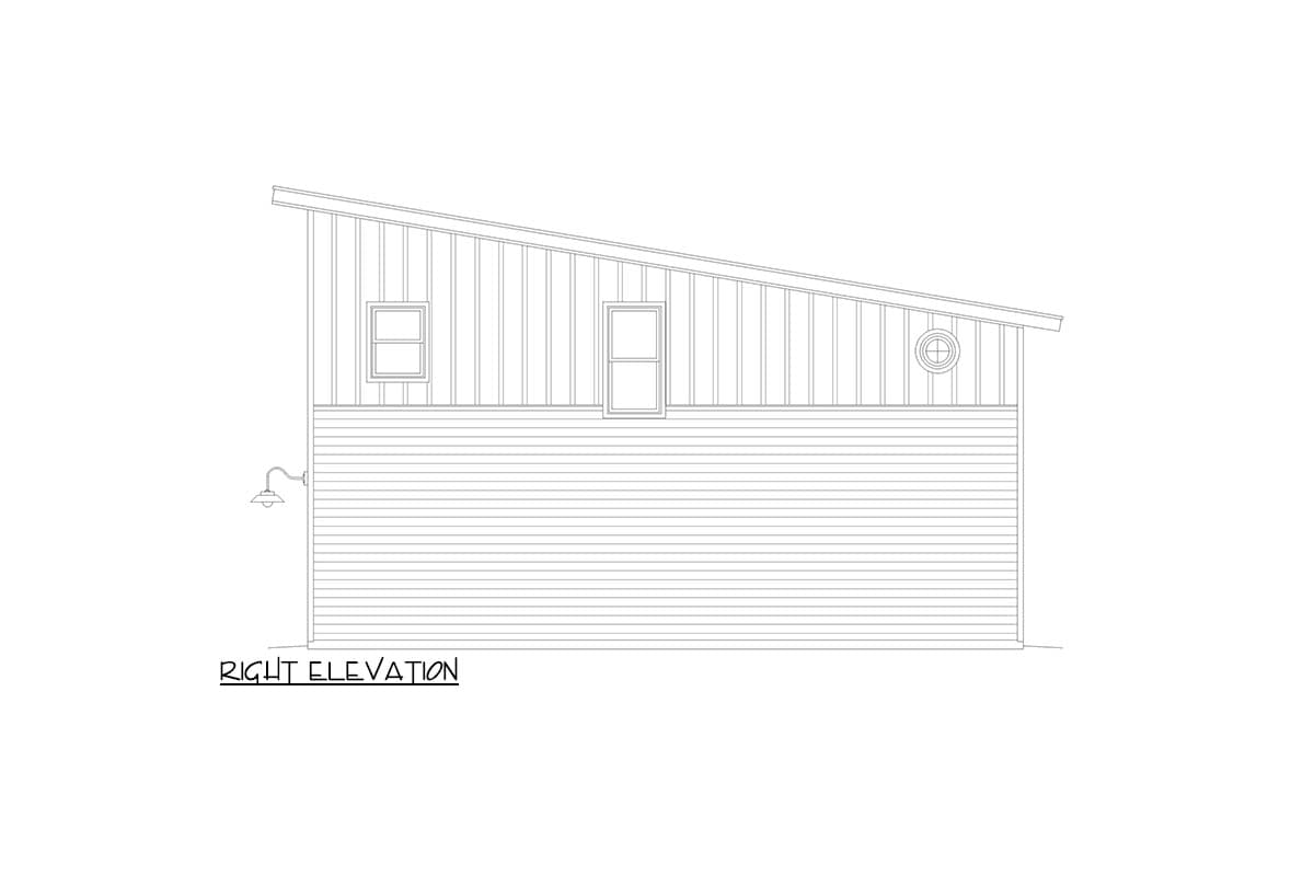 Plan 680320VR: 4-Car Garage with RV Parking and ADU Living Space Above - Image #5 - Carriage, Contemporary