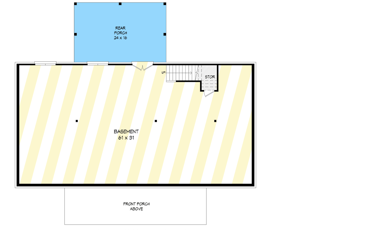 Plan 680321VR: 3 Bed Country Barndominium-Style Home Plan Split Beds - 2049 Sq Ft - Floor Plan - Lower Level - Contemporary, Country, New American, Ranch