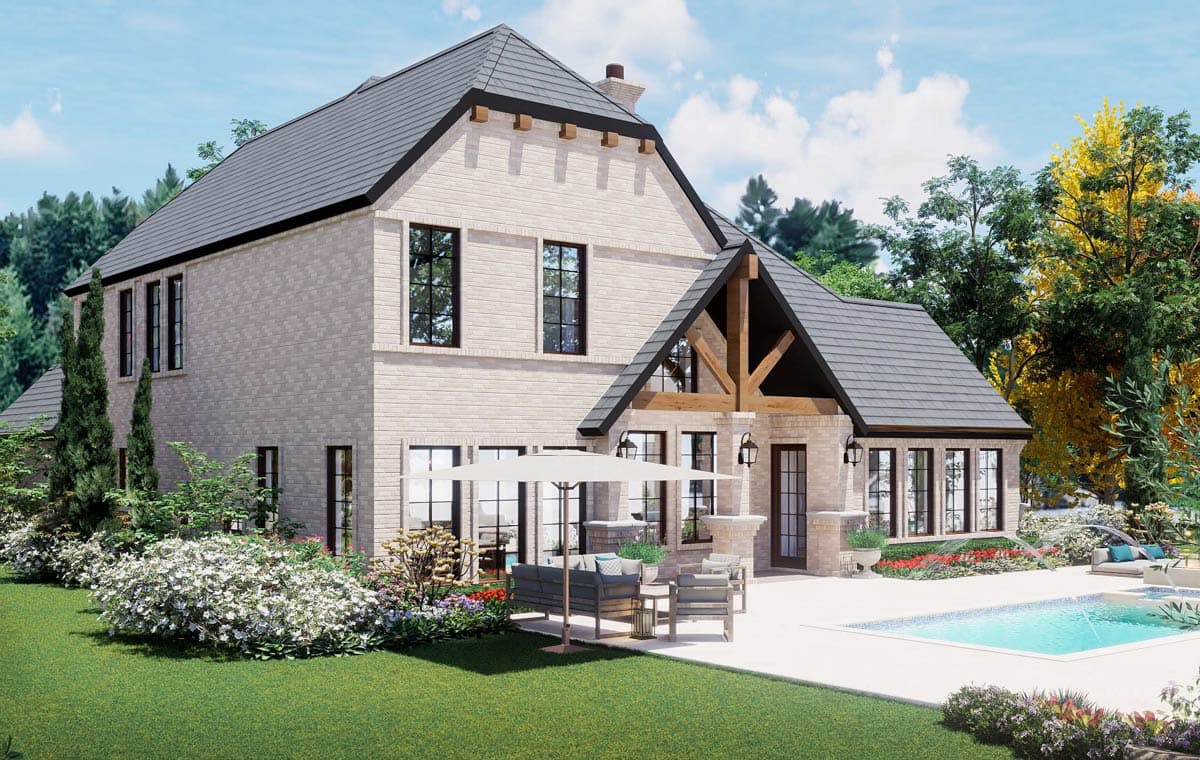 Plan 36204TX: Luxury 3-Bedroom European Traditional House Plan with First-Floor Master - Image #5 - European, Traditional