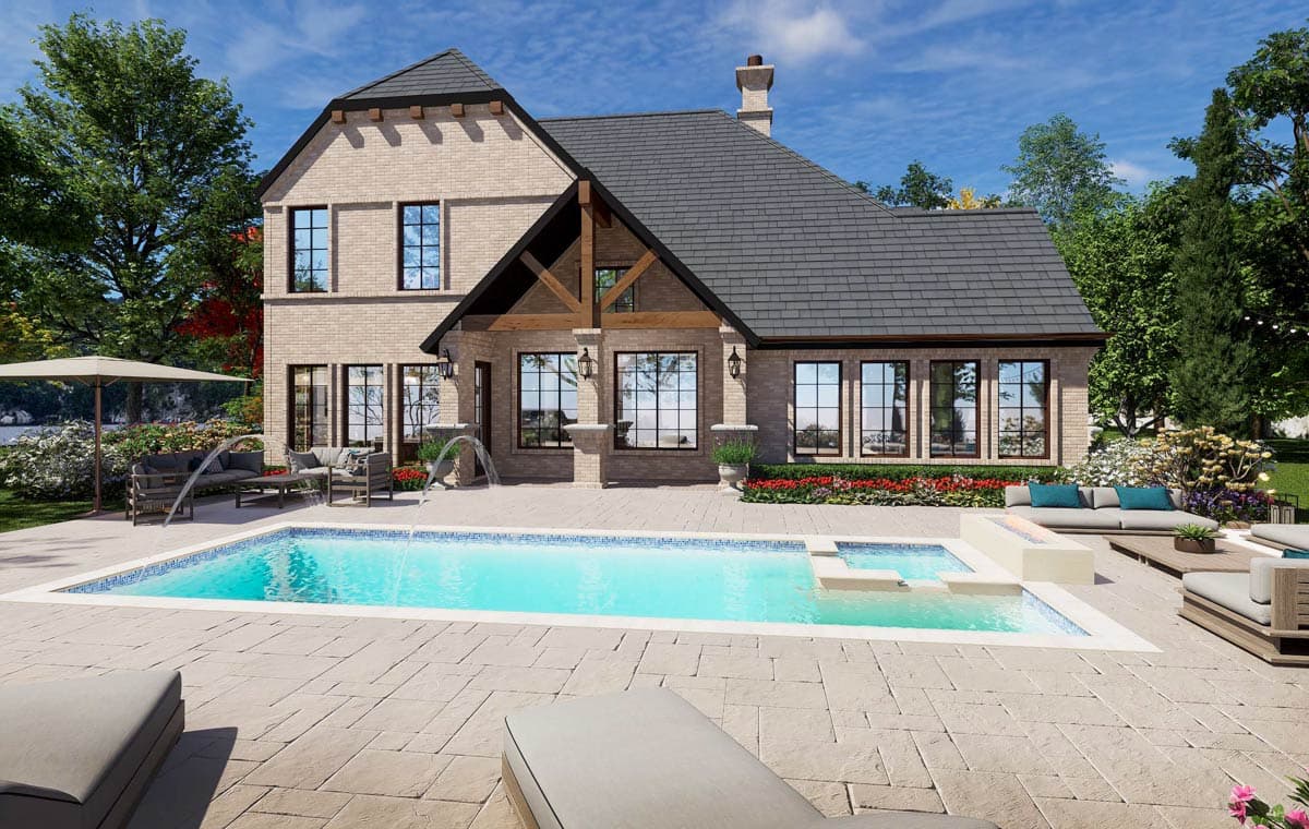 Plan 36204TX: Luxury 3-Bedroom European Traditional House Plan with First-Floor Master - Image #6 - European, Traditional