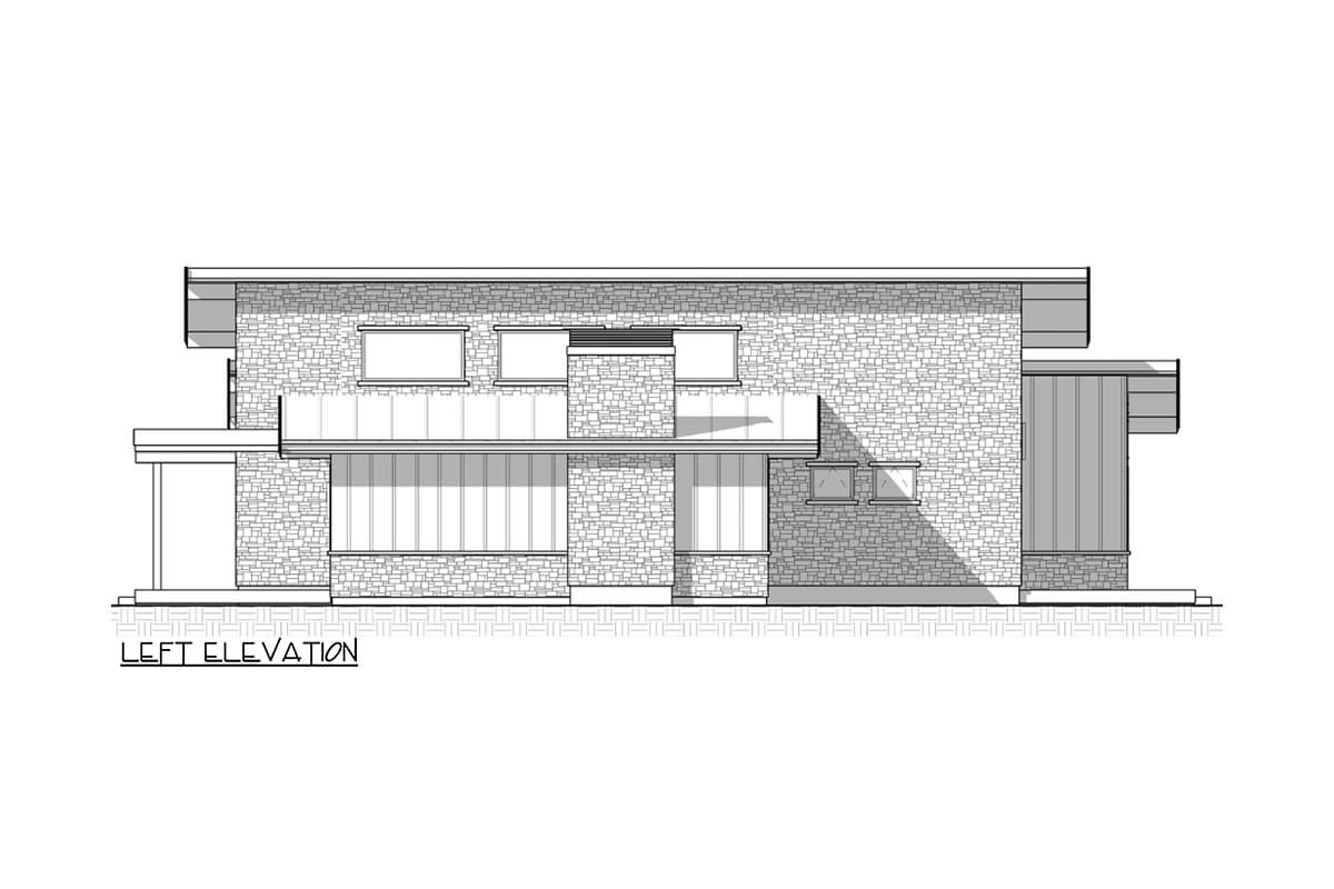 Plan 330019WLE: Contemporary House Plan with 3 Clustered Bedrooms with Vaulted Ceilings - 1893 Sq Ft - Image #13 - Contemporary, Mid Century Modern, Modern