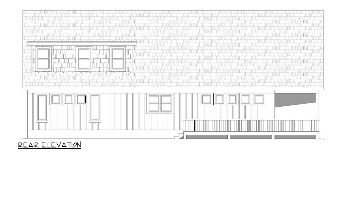 Plan 680323VR: 2-Story Lake House Plan with Vaulted Great Room and Lower Level Garage - Image #4 - Cottage, Country, Craftsman