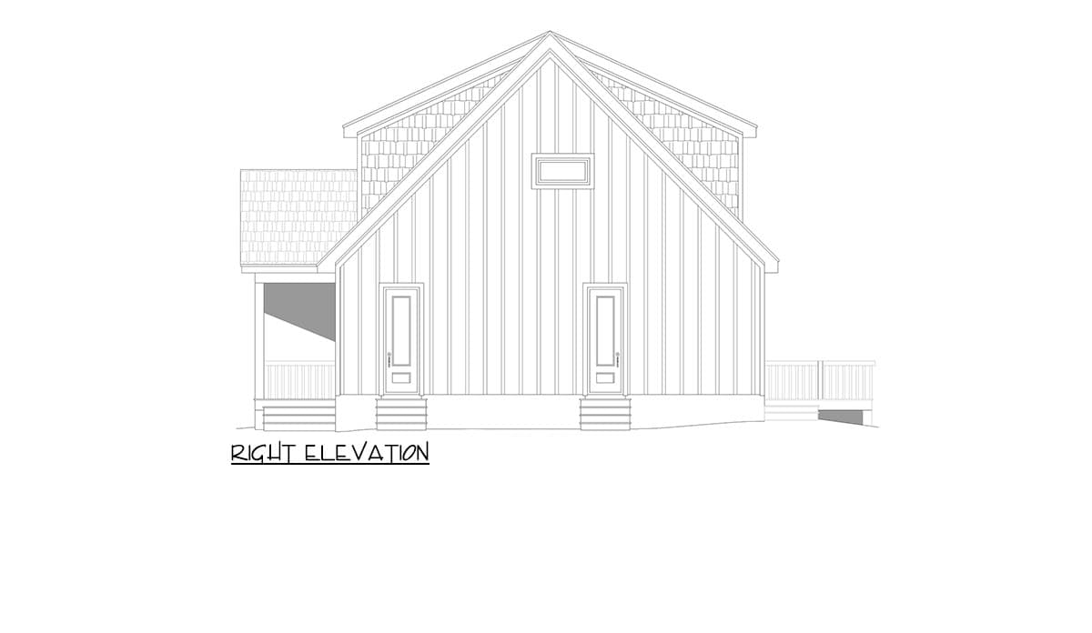 Plan 680323VR: 2-Story Lake House Plan with Vaulted Great Room and Lower Level Garage - Image #5 - Cottage, Country, Craftsman