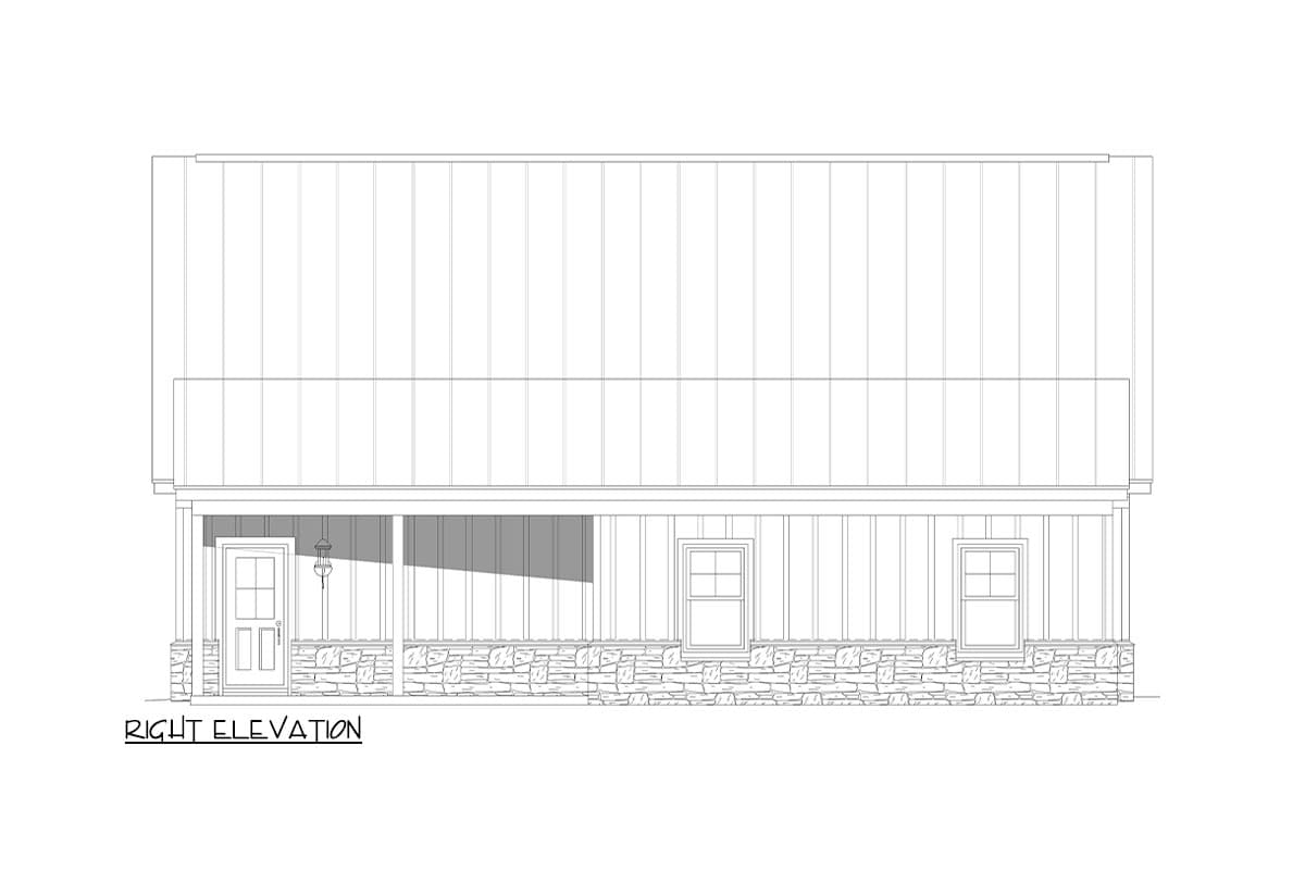 Plan 680324VR: 3-Car Detached Garage with Separate Workshop and a Flex Space Above - Image #5 - Country, Rustic, Traditional