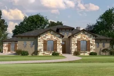 4-Bed Tuscan House Plan with 2-Car Side-Entry Garage - 2531 Sq Ft